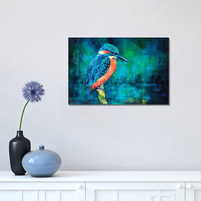 Kingfisher 1 Piece Wrapped Canvas Wall Art
