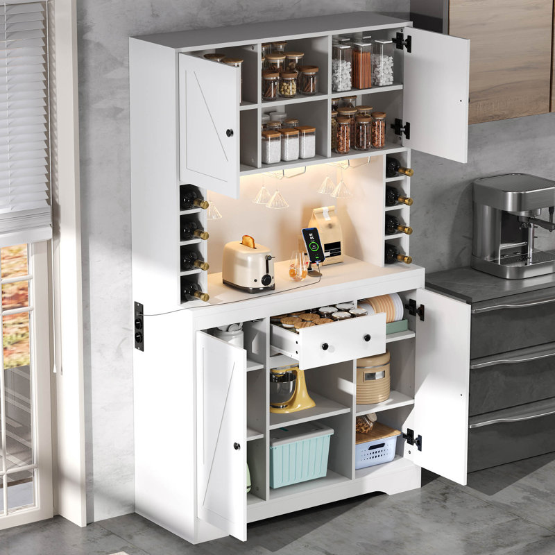 180 Cm Kitchen Pantry, White