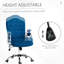 Chaise de bureau à domicile, fauteuil d'ordinateur en velours, fauteuil de bureau capitonné à boutons avec roulettes pivotantes, hauteur réglable et fonction d'inclinaison-692379118