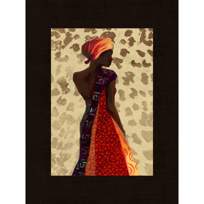 «Colorful African Woman», reproduction sur toile tendue