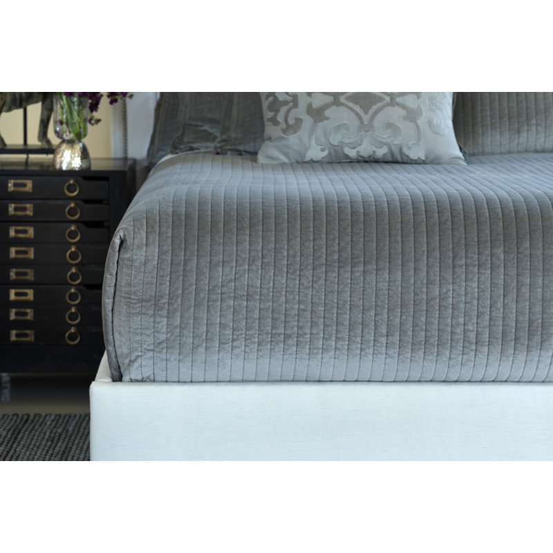 Aria Coverlet, King Coverlet, Light Gray