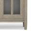 Armoire de rangement transitionnelle en bois massif l 32 po Warm Shaker avec portes en verre trempé et tablettes réglables-1726950495