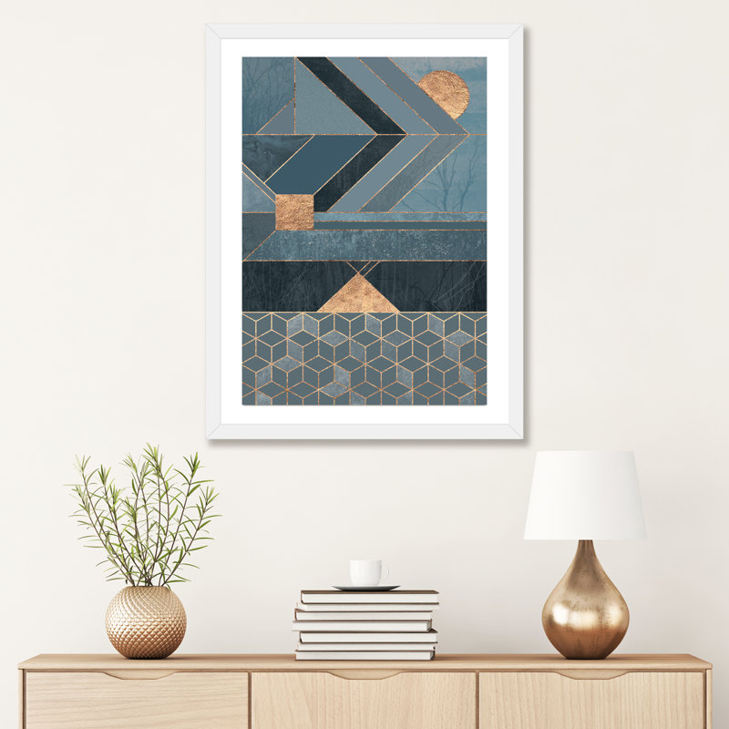 « scandinavie blue » par elisabeth fredriksson-impression sur image, H 32 po x l 24 po x P 1 po, Papier avec cadre blanc