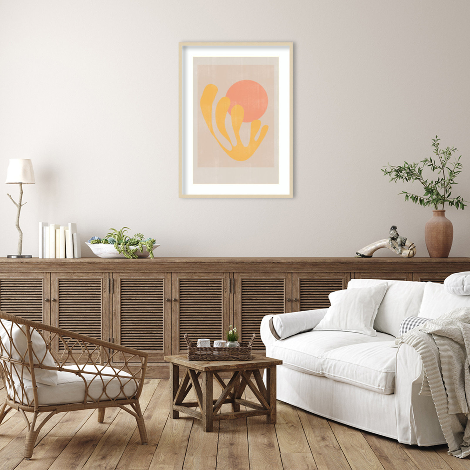 Giese "Modern Plant No. 2" Print, Brown, 41" H x 30" W