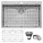 Ruvati 33 x 22 inch Drop-in Topmount Zero Radius Stainless Steel Kitchen Sink Single Bowl - 4 holes