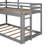 Twin Over Twin Bunk Bed Wood Bed With Roof, Window, Guardrail, Ladder