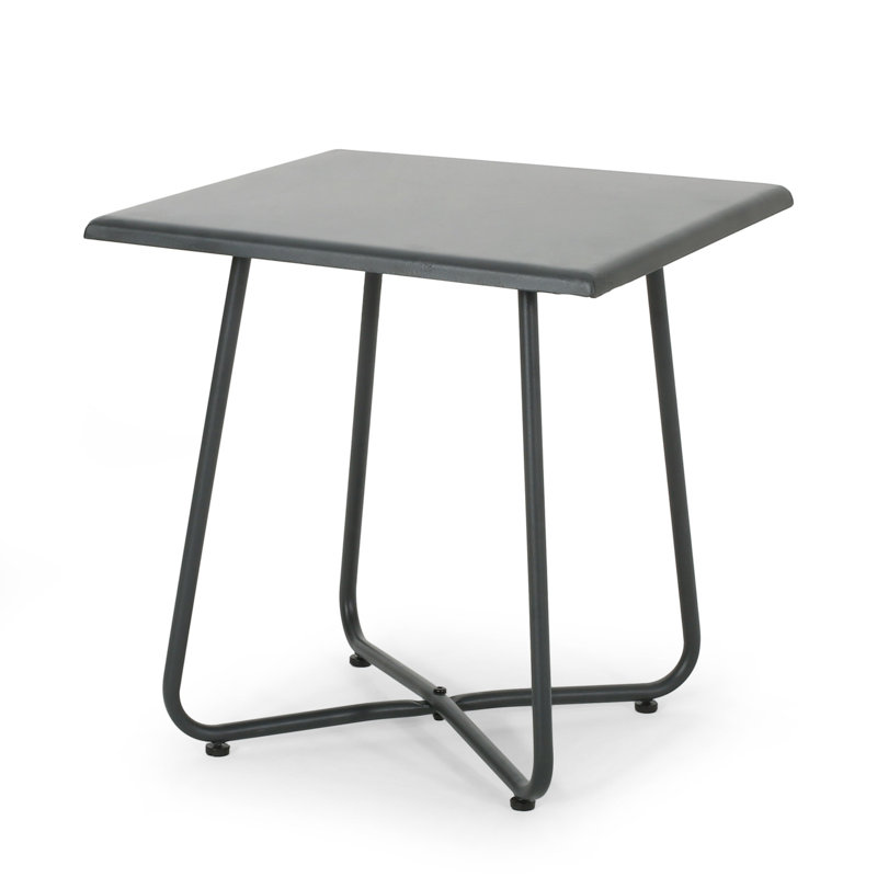 Table moderne de 18 po avec un côté fiable, solidement construite, Gris