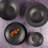 Hokku Designs Black Hammered Pasta Plate 8.5"