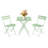 3-Piece Bistro Set – Steel Frame Space-Saving Folding Patio Furniture with 2 Chairs & Bistro Table, for Outdoor Patio, Balcony, Garden-1096802978