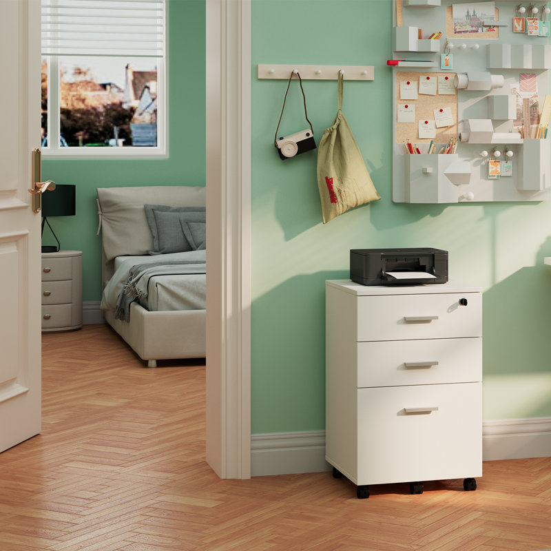 Japha 3 Drawer Storage Drawer, White