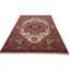 Tapis oriental orange / brun / noir en coton / laine 5 pi 10 po x 9 pi 1 po Oriental
