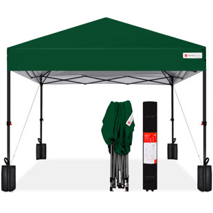 Best Choice Products Easy Setup Pop Up Canopy W/ 1-Button Setup, Wheeled Case, 4 Weight Bags