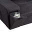 Canapé-lit modulaire réversible en tissu tissé noir l 95 po avec porte-gobelet de rangement et poches