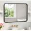 Miroir rectangulaire arrondi avec cadre en aluminium, miroir de meuble-lavabo mural, miroir d'entrée / horizontal moderne-1058386981-1058386983