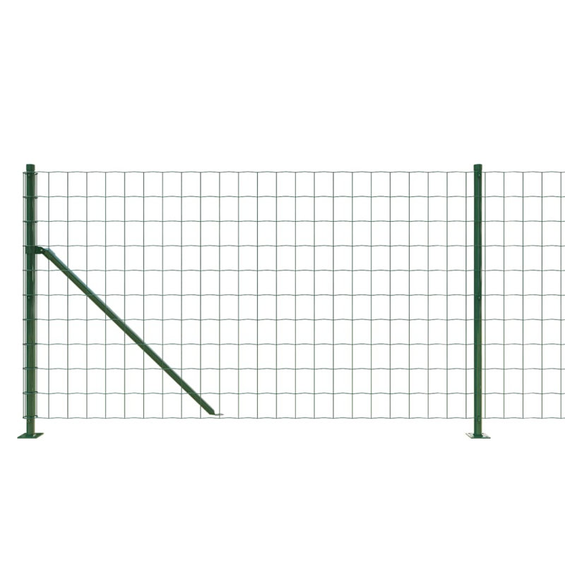 Carnegie Anthracite Metal Fence Panels, 2500cm W x 80cm H, Green