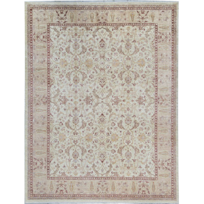 Ziegler Hand-Knotted High-Quality Beige and Brown Area Rug