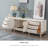 Rounded corner TV stand and coffee table