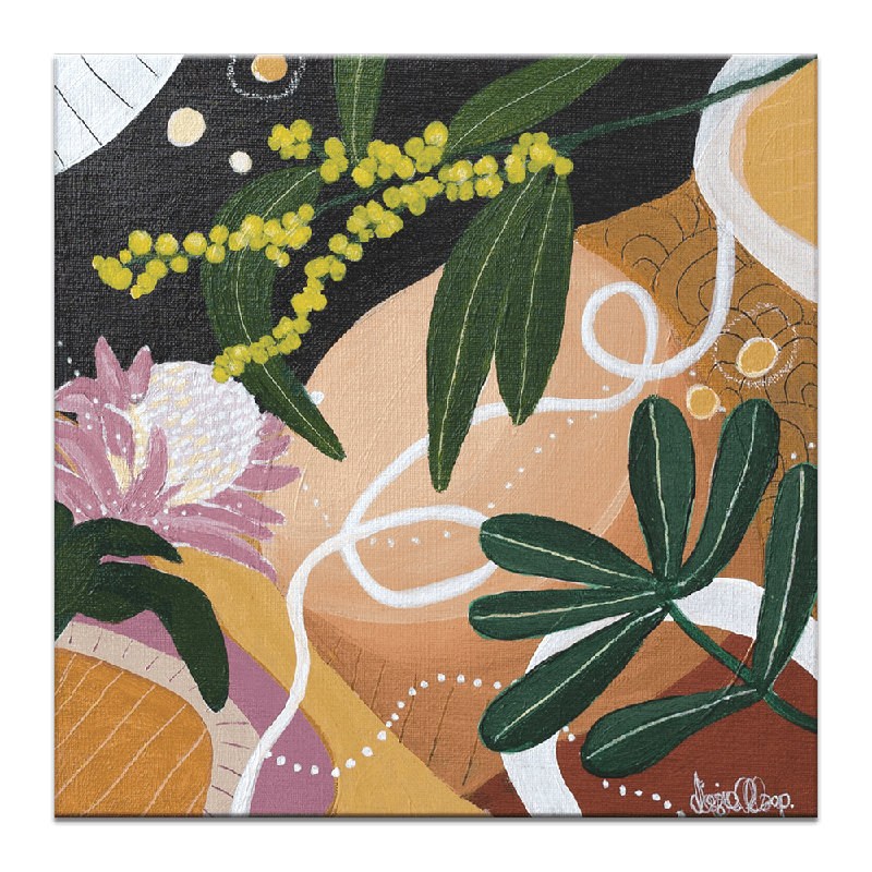 Golden Wattle by Lizzie Alsop - Art Prints, Wrapped Canvas, 41" H x 41" W x 1.5" D