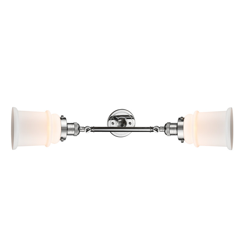 Galaviz 2 - Light Dimmable Vanity Light, Polished Chrome, Matte White Cased, No Bulb Included