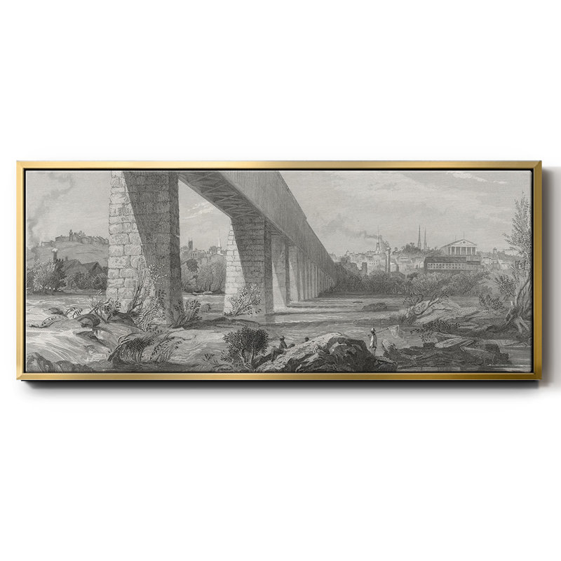 Richmond from the James - toile encadrée, H 20 po x l 50 po
