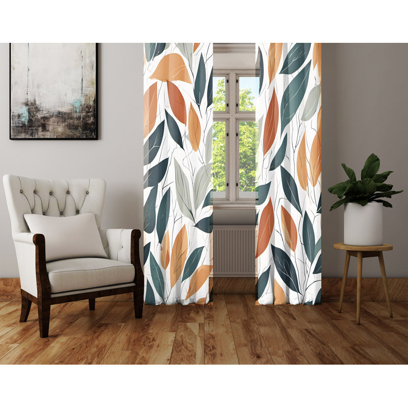 Semi Sheer Curtain Pair, 40" W x 52" L