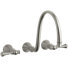 Garniture de robinet de lavabo de salle de bain mural Revival avec poignées levier traditionnelles et bec de 12 po, nécessite une valve