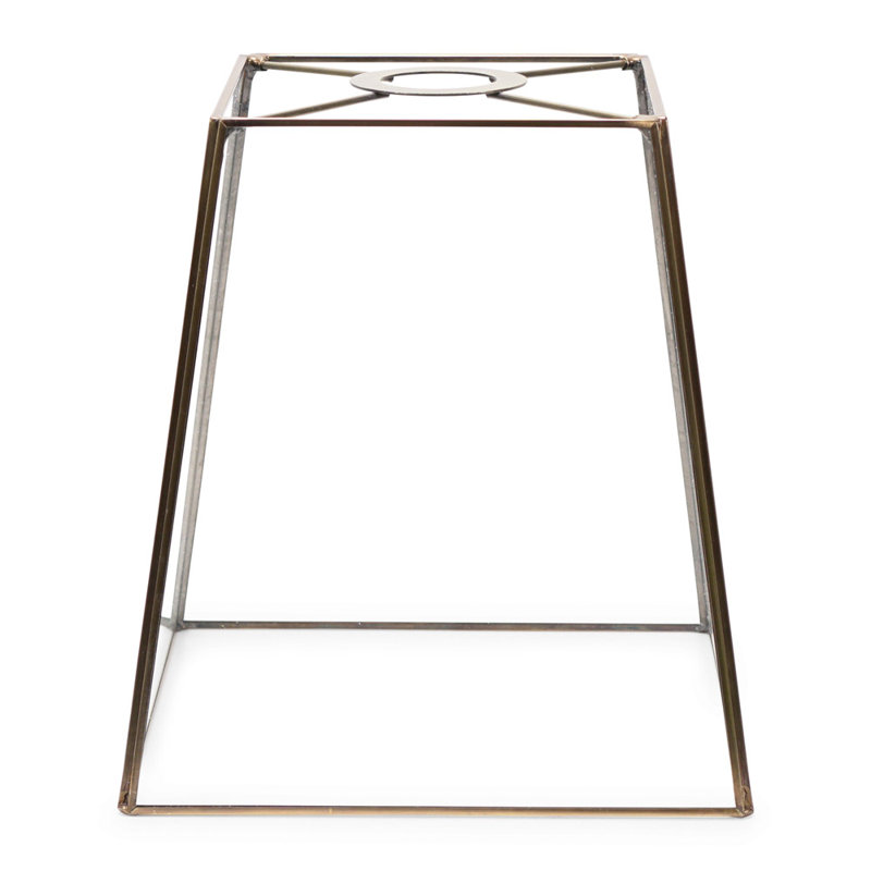 19cm H Glass Square Lamp Shade ( Clip On ), Gold