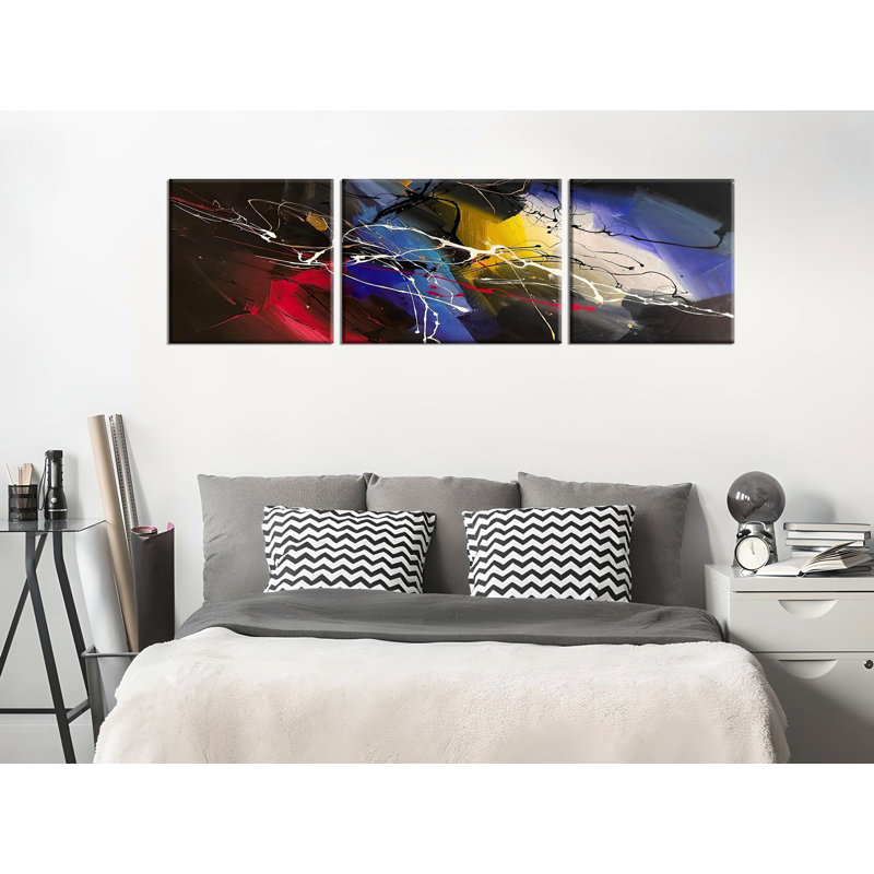 Elegant 3-Piece Decorative Canvas Painting Set, 100% Wooden Frame, 11.8 x 11.8 inches (2 Pieces) & 11.8 x 15.7 inches (1 Piece) | 50% Cotton / 50% Polyester, Stunning Digital Print | Perfect for Home Décor & Living Spaces