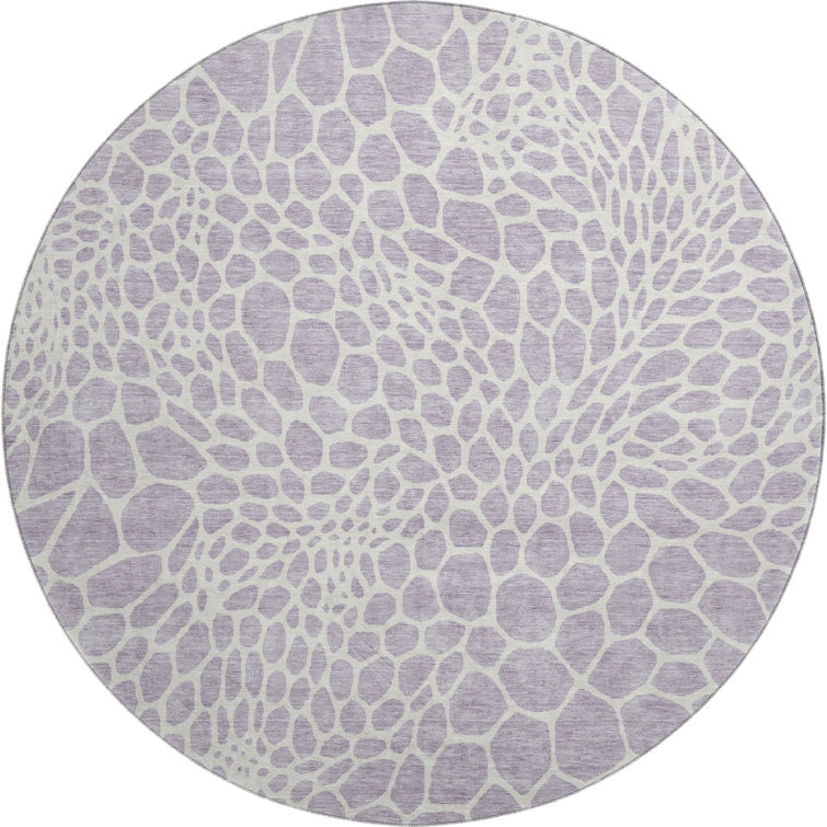 Premium Machine Washable Prisco Lilac Rug