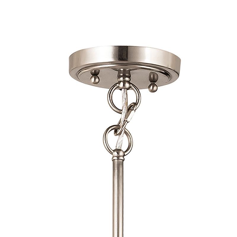 Luminaire suspendu 1 lumière de 15 po de large Katelyn - acier brossé, Argent argent, Argent argent