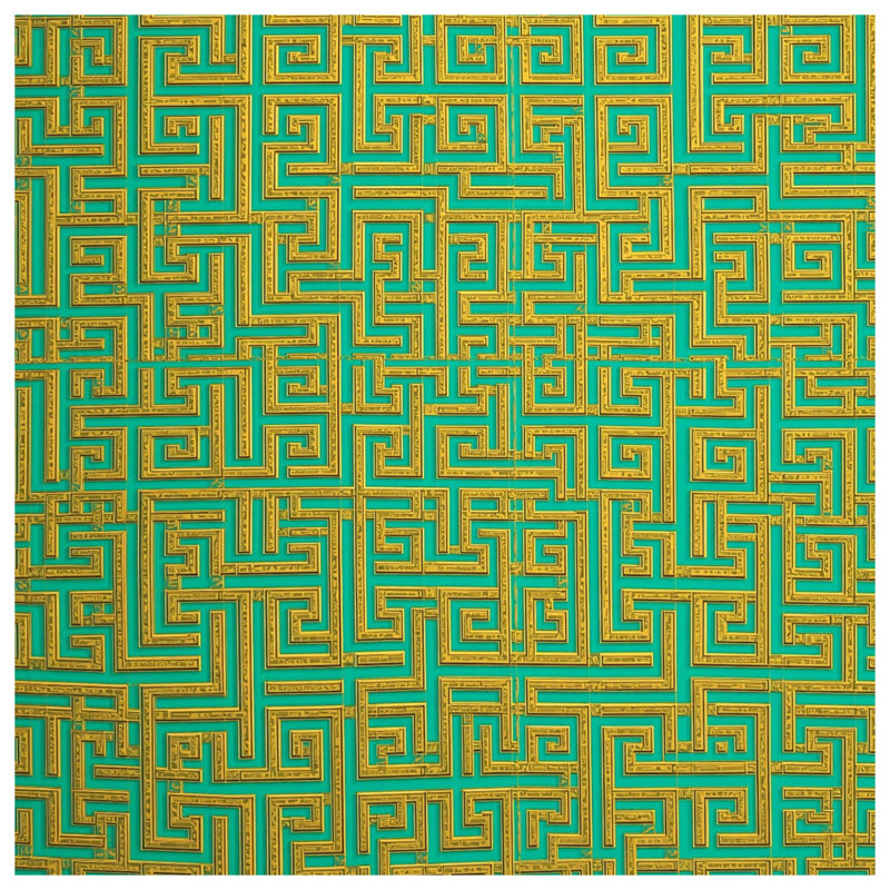 Housses de couette à motif de labyrinthe complexe, Twin