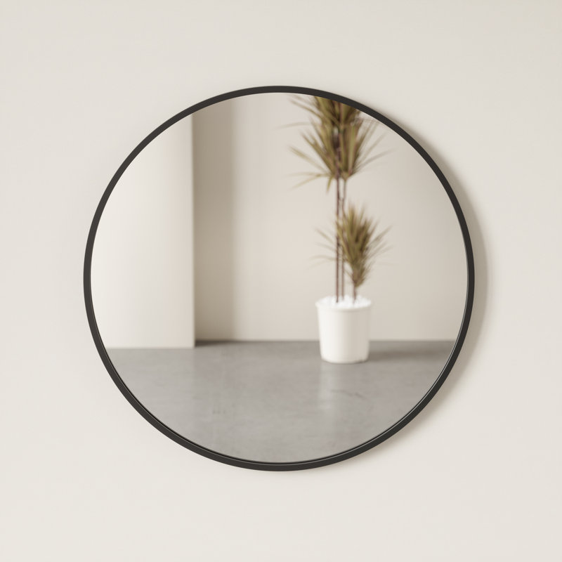 Miroir de salle de bain Hub, Noir, 37 po x 37 po