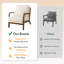 Chaise d'appoint en velours côtelé Mid-Century-1437971534