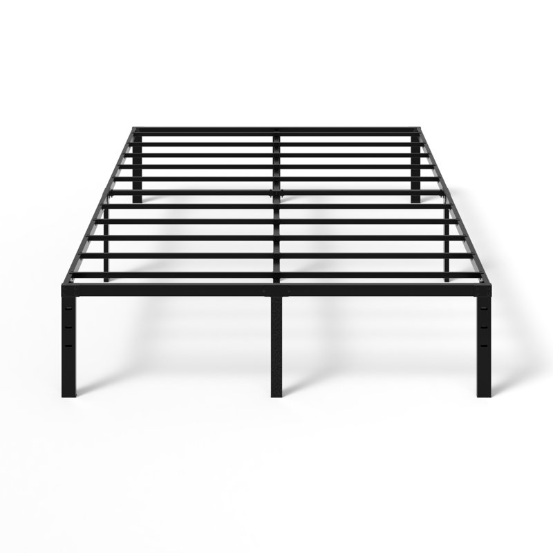 Structure de lit robuste, lit plateforme en métal sans sommier, Double, 12"