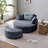 Dashton Upholstered Barrel Chair with Ottoman-756477091