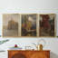 Paysage rétro CLXV III - Toile tendue avec châssis sur mesure - 3 pièces-4062477-4062476