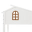 Solid Wood Bunk Bed With Distinctive Windows, Four-Step Tilt Ladder & Slide, Parent And Child Beds, Two Drawers – White-1992733841