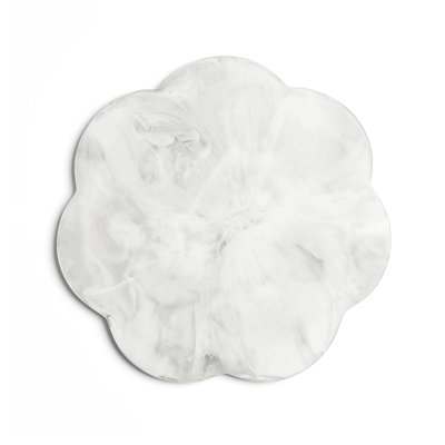 Scallop Resin Board White