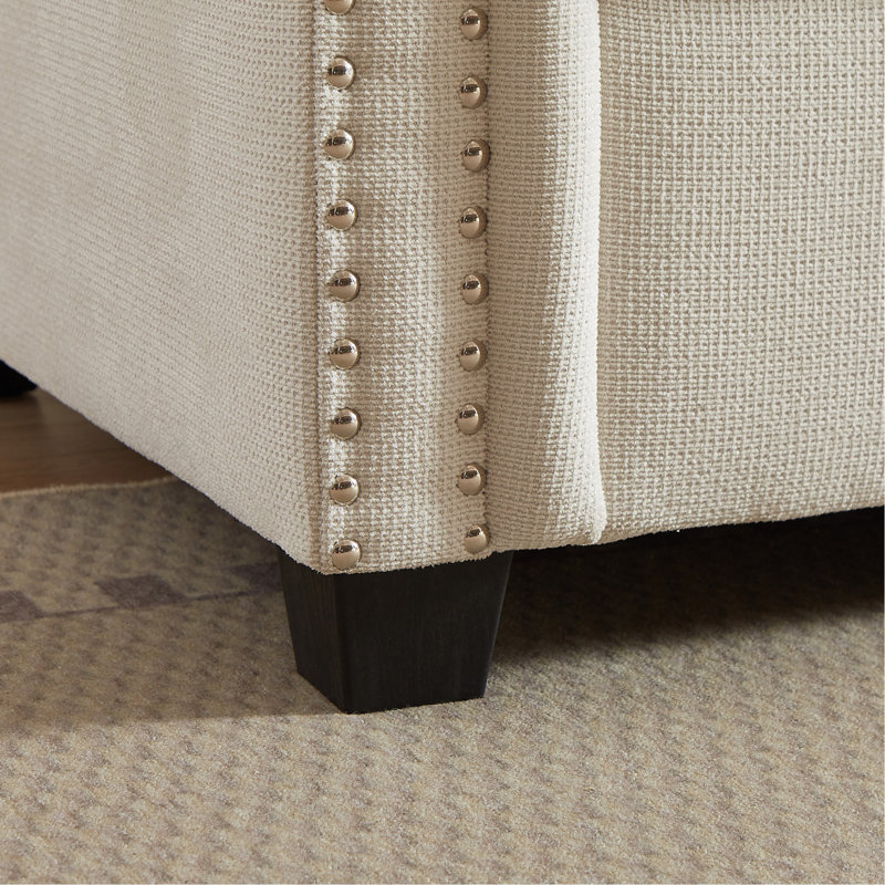 Lit convertible Fx 83,8 "- 21 pour canapé-lit, matelas pliant, structure en tube d'acier, 3, canapé-lit beige pour maison moderne. Tissu, fabrication,