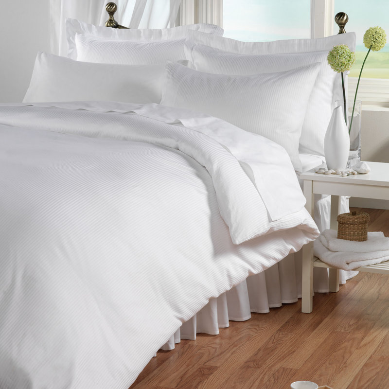 Satin Striped Duvet Cover, Super King Duvet Cover