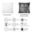 Portrait monochrome d'un tigre blanc III - Coussin décoratif à imprimé traditionnel-1436411551