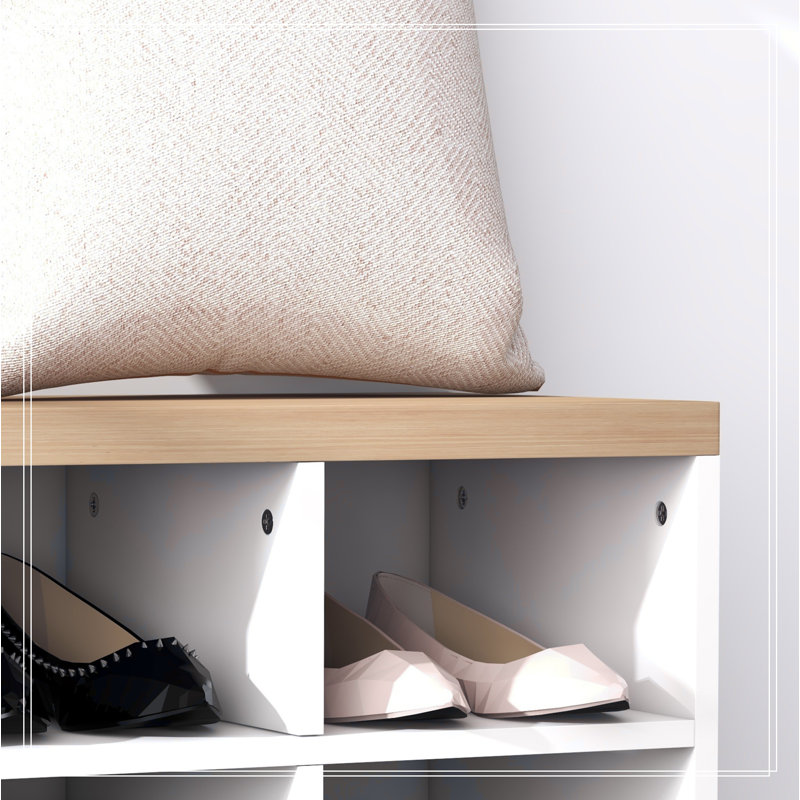 2-In-1 Coat Rack Shoe Bench Set