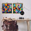 «Eye Catching Abstract Shapes», ensemble de 2 toiles flottantes encadrées par Lazar Studio-1789795859-1789795855