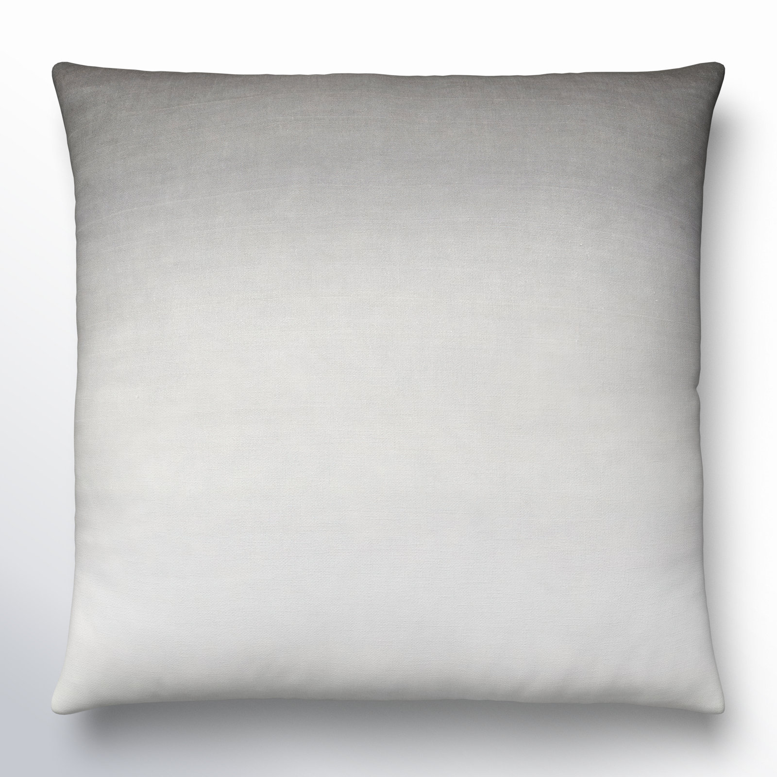 Deadra Ombre Linen Throw Pillow, 18" x 18", Polyester/Polyfill, Charcoal