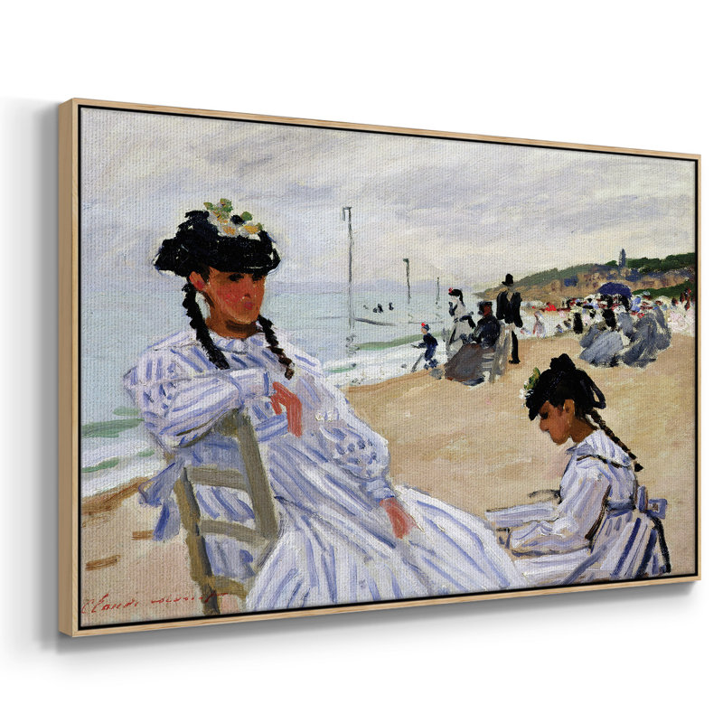 Monet, reproduction d'art encadrée sur toile par Claude Monet, Naturel, H 25 po x l 37 po x P 2 po