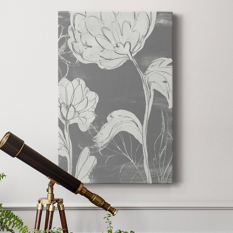 " Grayscale Garden II ", 36" H  x 24" W x 1" D