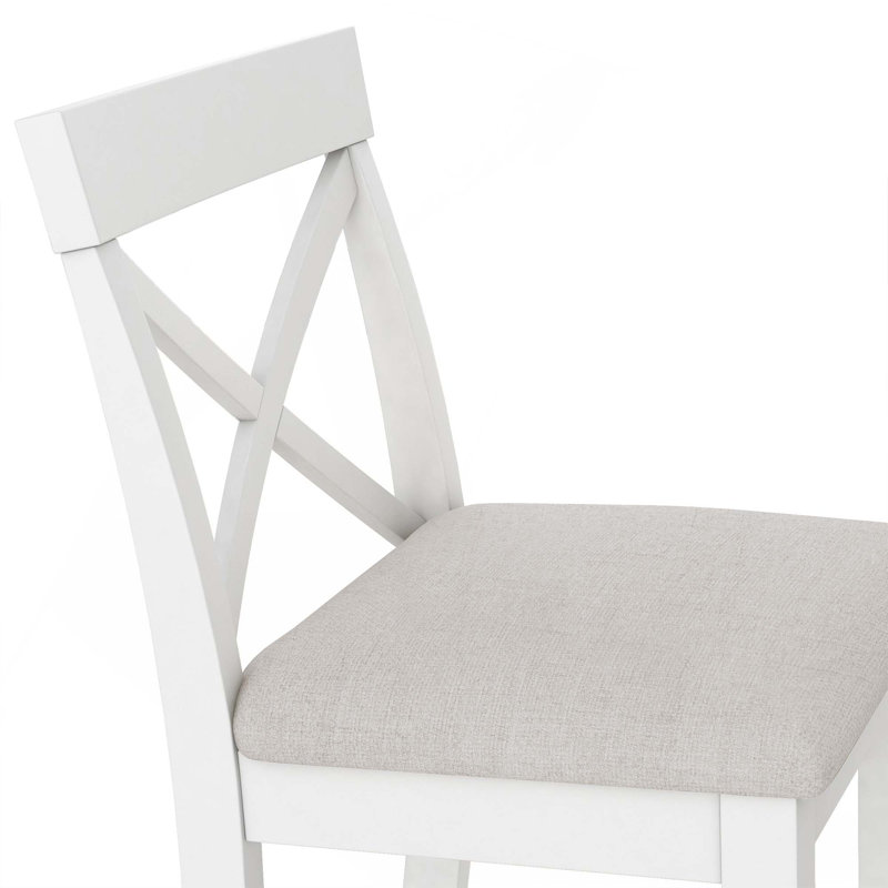 Ensemble de salle à manger à hauteur de bar Farmhouse avec 2 chaises pour petits espaces, Brown/White