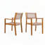 Chaises d'extérieur en bois d'acacia et rotin