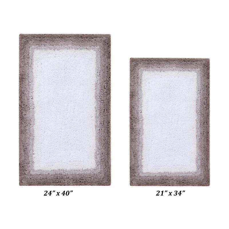 Ensemble de tapis pour salle de bain 2 pièces 100% coton 1615 g / m² Torrent, 2 pièces (21 po x 34 po | 24 po x 40 po), Beige