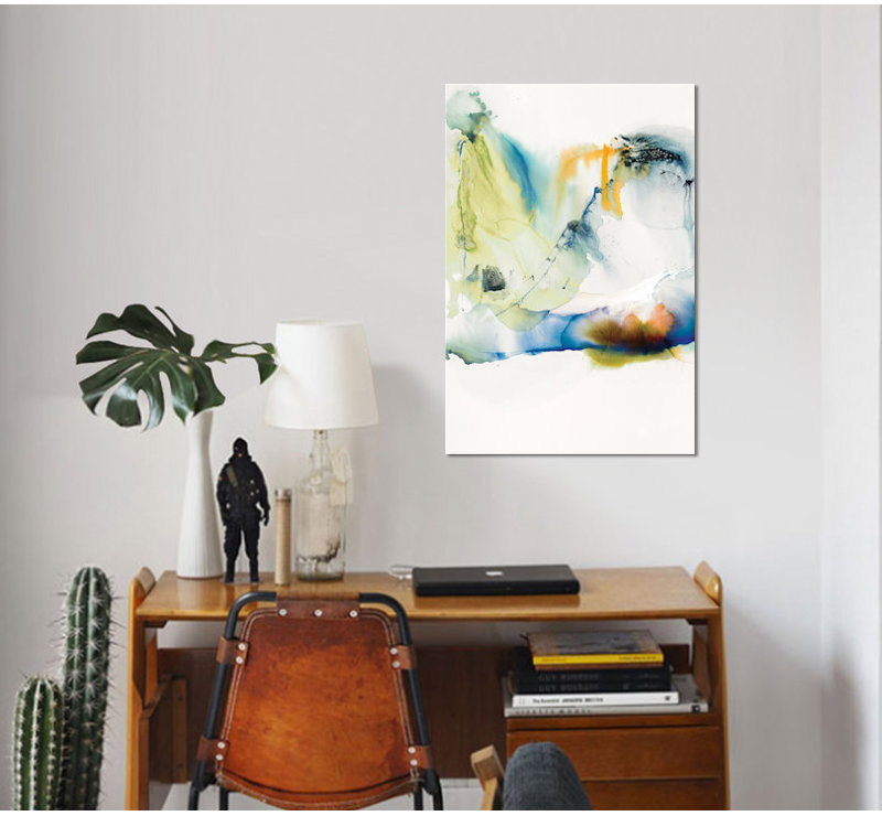 « abstract terrain i », reproduction d’impression sur toile tendue, H 12 po x l 8 po x P 0,75 po, Toile tendue, Pas de tapis